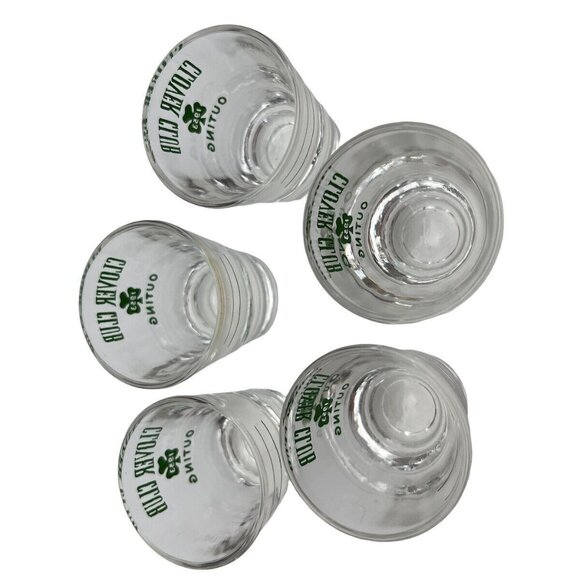 Vintage 1953 Shot Glasses Clover Club Bar Set of 5 - Picture 5 of 11